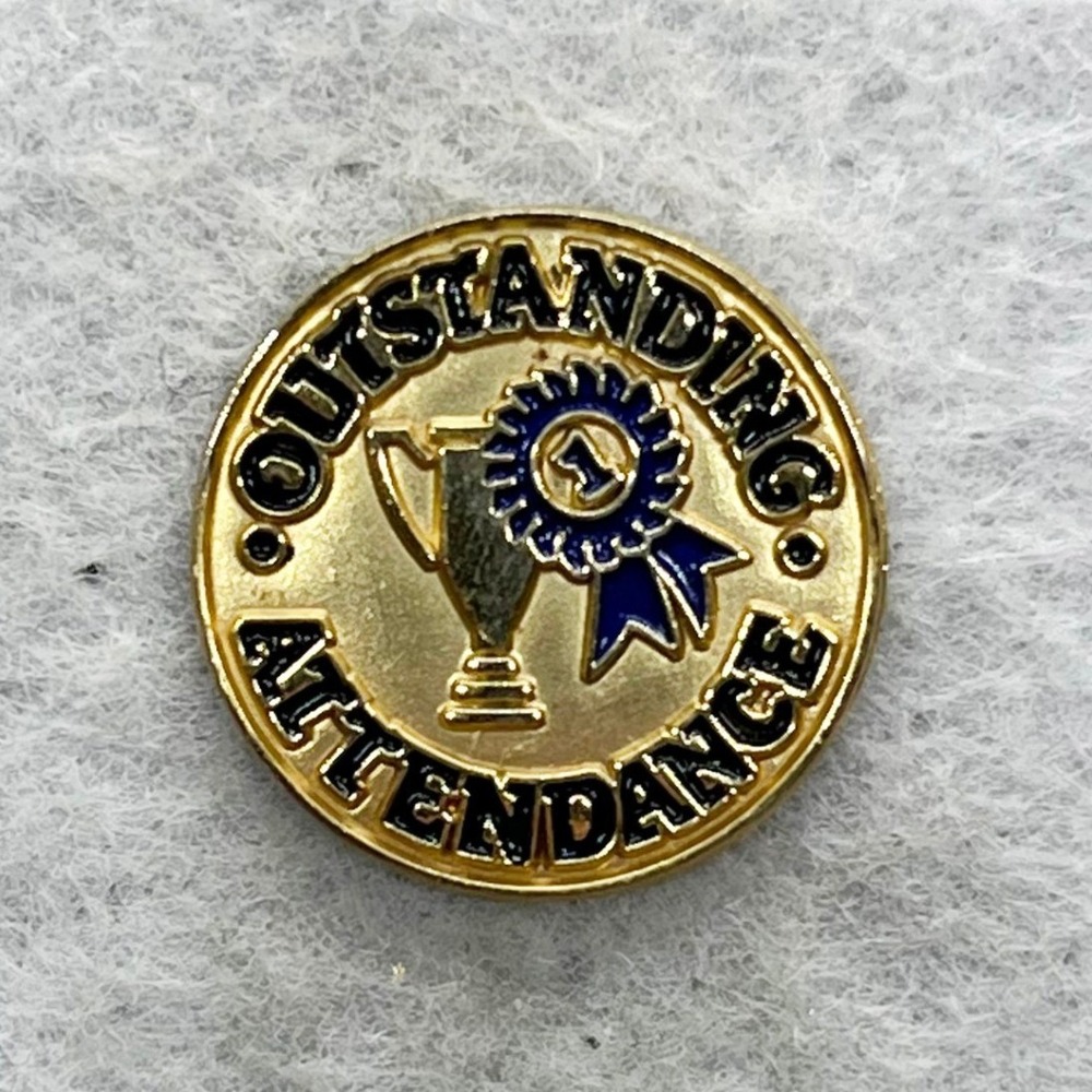 🔮 5/$25 Vintage Outstanding Attendance Pin